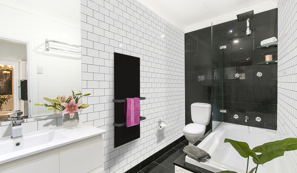 Un sèche-serviettes Select XLS noir