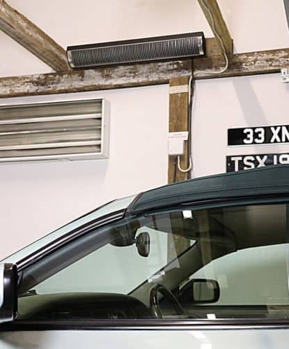 Garage Jaguar chauffé par Herschel Aspect XL