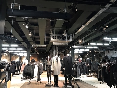 Chauffage au détail de Herschel au magasin All Saints