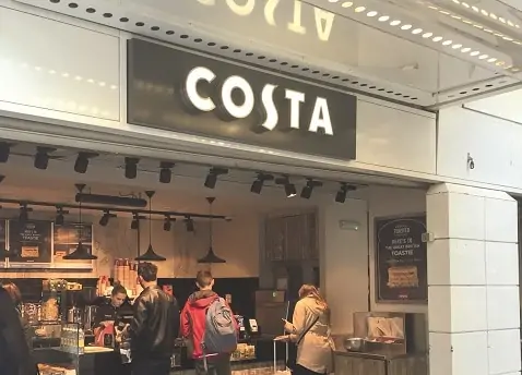 Costa Coffee réchauffé par Herschel infrarouge