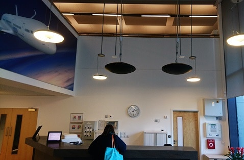 reception area and hall heating