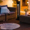 Chauffage de patio Malibu sur un patio extérieur