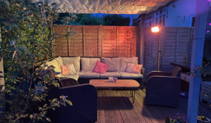 Miami blanc chauffant terrasse extérieure