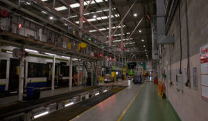 Vulcan installé dans le dépôt de tramways TfL à Londres