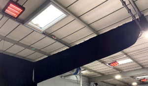 Vulcan Heater dans un grand atelier chez Kubota UK