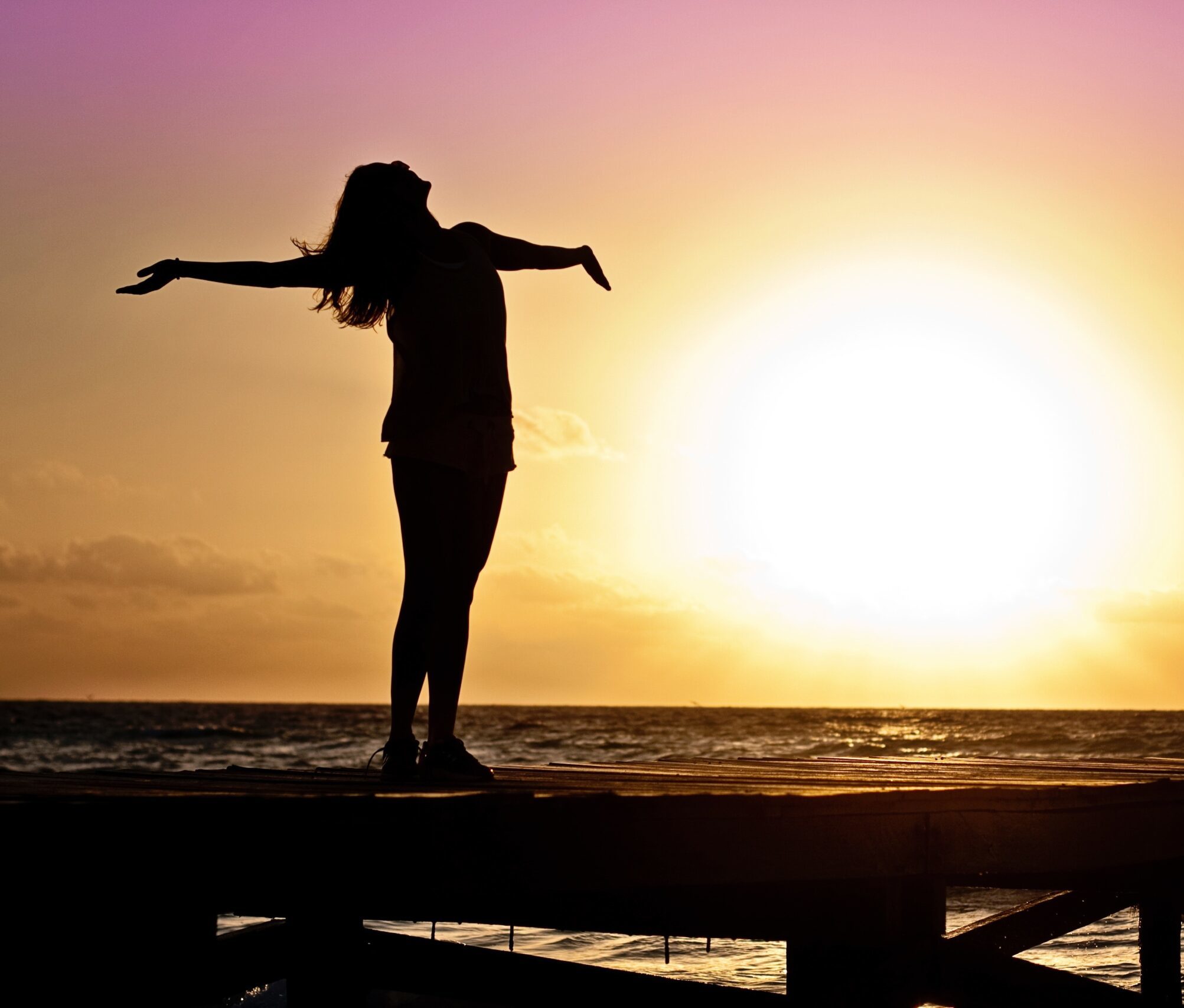 Silhouette se prélassant au soleil