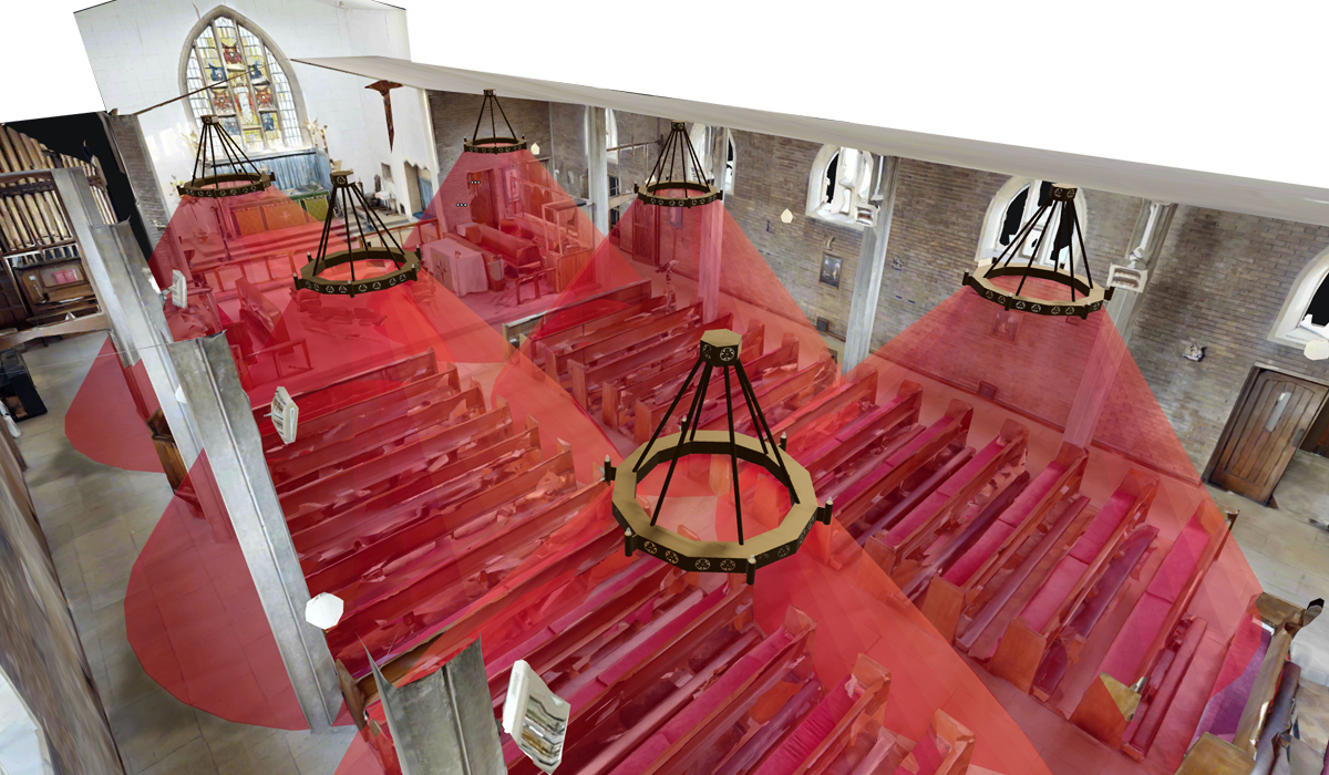 Halo avec zones de chauffage