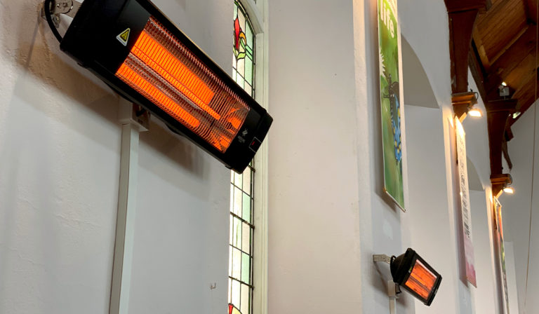 Chauffage de la congrégation dans l’église évangélique de Newquay