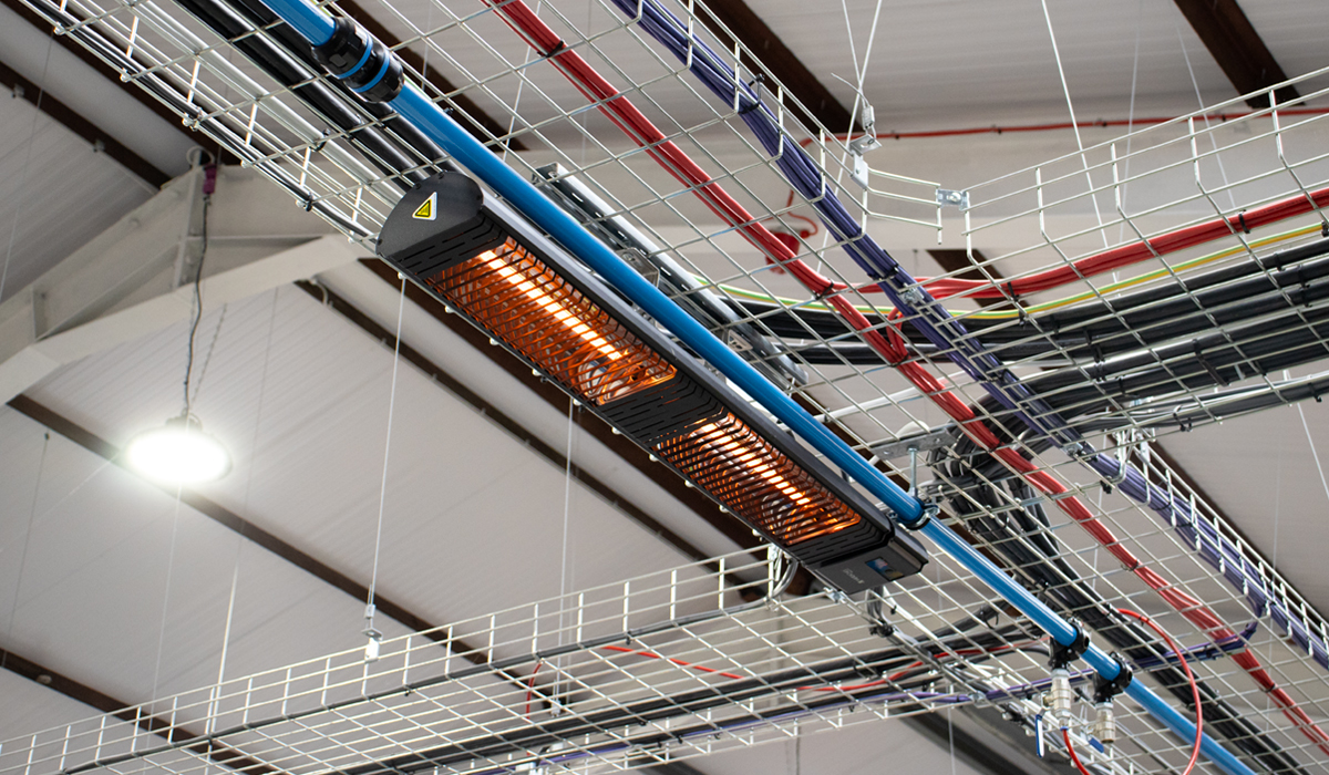 Chauffage infrarouge Manhattan installé dans l'usine Label Center