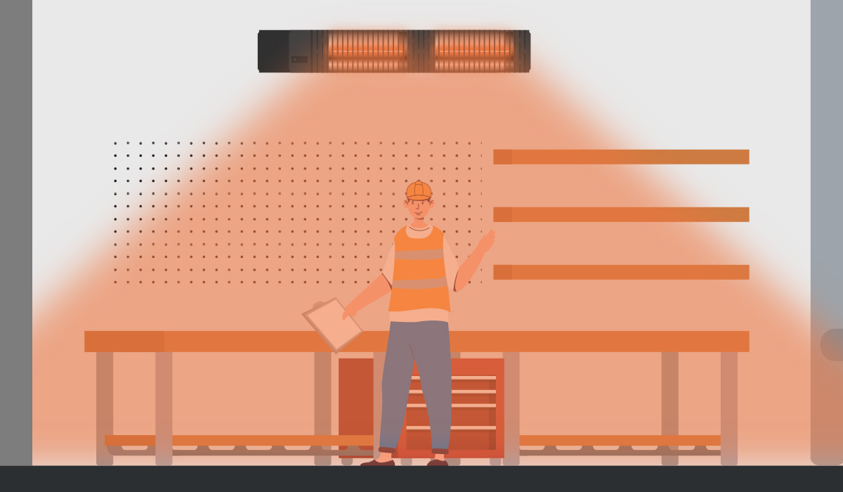 chauffage ponctuel d'entrepôt